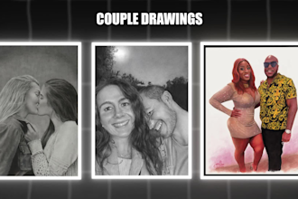 draw realistic pencil sketches and family portraits
