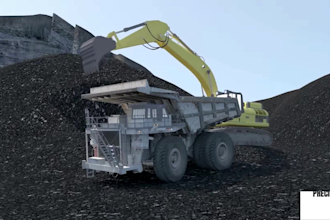 create ultra realistic 3d mining animation and heavy machinery stimulation