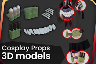 design custom anime cosplay props for 3d printing