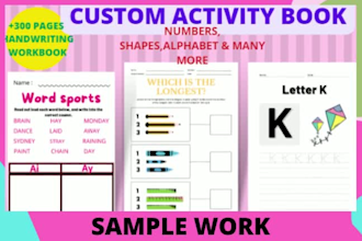 design 100 printable pages letter number tracing colouring or worksheet for kids