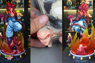 3d print and paint anime hand painting action figure miniatures stl for printing