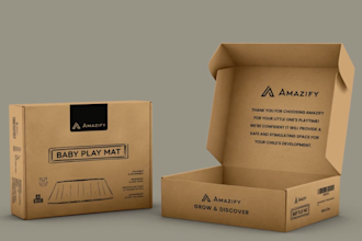 design kraft packaging, amazon product packaging, and mailer box design