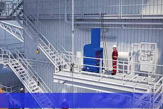 design 3d industrial animation for oil and gas plant process and equipment