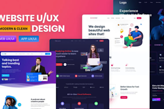 do clean professional web landing page UI UX design figma