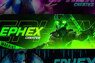 make a fortnite twitter header and pfp for you