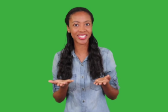 film a video on green screen