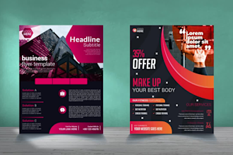 design flyer poster brochure for party or  promotional events