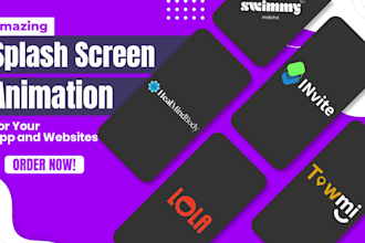 do splash screen and lottie icon animation for your app and website
