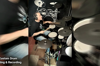 record custom metal and rock drum tracks for your song