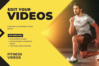 make a perfect gym and fitness fast expert video editing