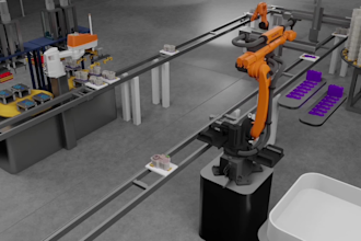 do robotic animation 3d industrial animation warehouse rack storage animation