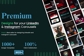 design attractive social media carousel posts for instagram and linkedin