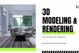 do 3d rendering, sketchup 3d model, exterior and interior design render