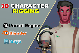 do 3d rigging in maya or blender