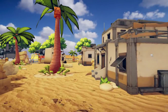 do low poly 3d model or level design environment in unity or godot
