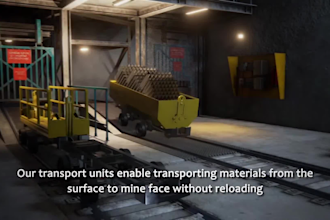 create 3d industrial mining animation heavy equipment process engineering video