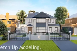 create exterior 3d rendering architecture and animation