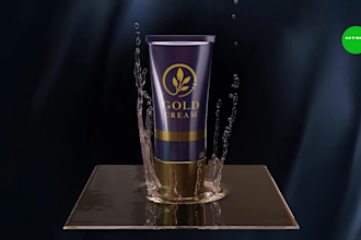 create 3d liquid splash for your product
