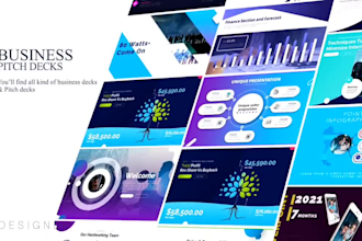 create professional powerpoint presentation and pitch deck