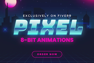 craft stunning 8bit pixel art animations