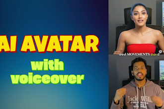 create ai talking avatar with girl voiceover
