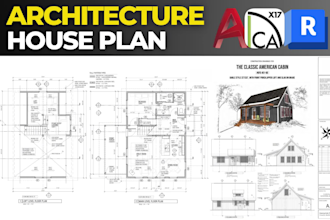 create 2d floor plan, architectural house plan using autocad and chief architect