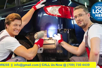 do auto body repair shop or auto repair promotional short ads video