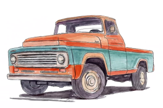 do a car watercolor portrait from your photo