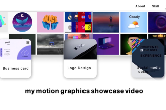 create a motion graphics CV portfolio video