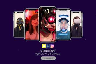 create professional ar filter for snapchat, instagram and facebook
