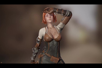 make 3d realistic characters for animation, unity games