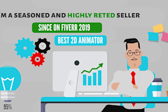 make 2d animated sales video and 2d animated explainer video for your brand