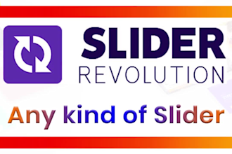 create or fix slider revolution or layer slider or responsive slider