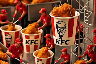 3d miniature video tiny worker ai food miniature food photography