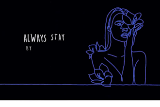draw 2d line art animation hand drawn lyric video, pencil sketching music video