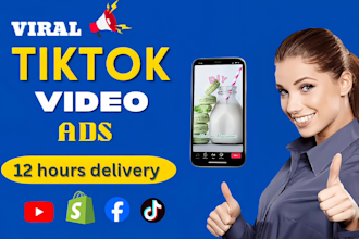 create viral tiktok video ads, tiktok ads, facebook video ads and instagram ads