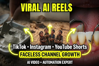 create viral ai videos for tiktok automation for faceless channels