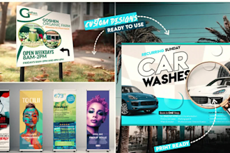 design instagram carousel, banner ads, website banners, billboards