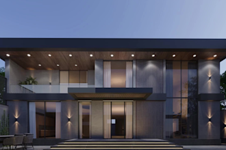 design and render the exterior and interior of any buildings