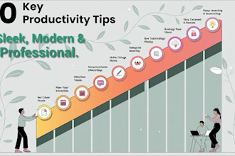 create professional amazon timeline infographic chart or flowchart design
