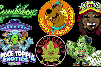 create the cannabis logo for your product, with my style