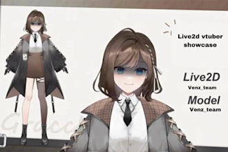 draw and rig 2d vtuber model, vtuber rigging, live2d vtuber, virtual avatar,