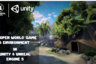 do survival or open world game development and environment in unreal engine 5