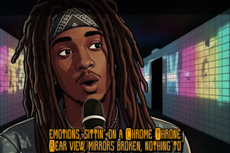 create an ai animated rap music video with dark street visuals for your songs