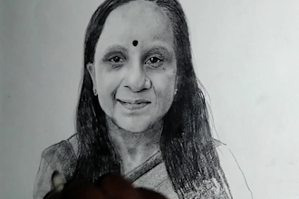 draw a pencil and charcoal portrait for you