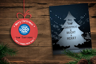 customize happy christmas greetings video