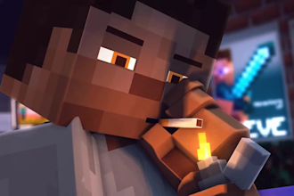 create a 3d model skin with 3d minecraft song clip animation