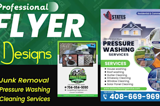 design junk removal, pressure washing and cleaning flyer design