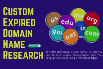 research and find expired domain in your custom requirements