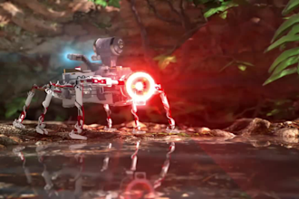 create 3d robotic logo animation